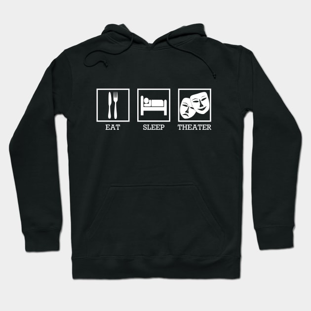 Eat Sleep Theater Hoodie by thingsandthings